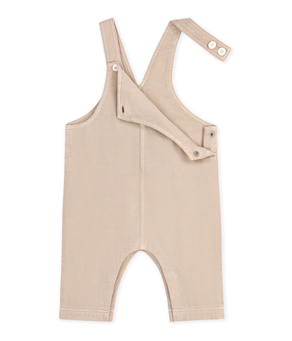 Petit Bateau - Baby Boy Long-Leg Plain Twill Dungarees - Sander