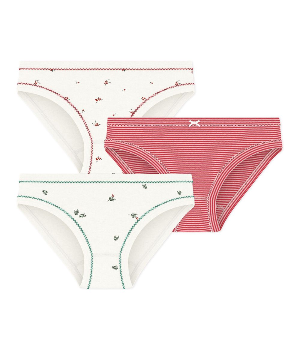 Petit Bateau - 3pc-Set - Girls Printed Cotton Underpants - Multicolor