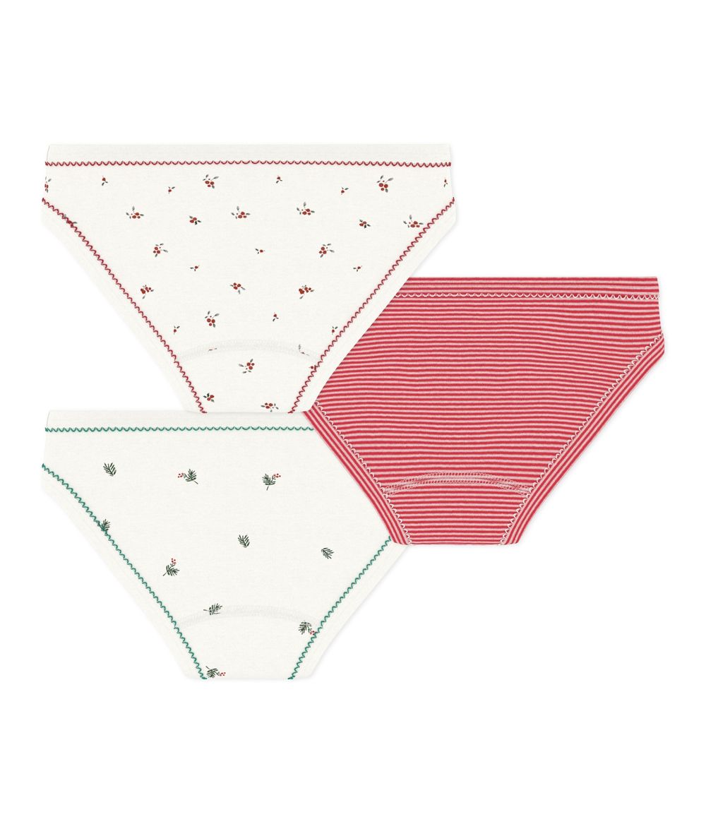Petit Bateau - 3pc-Set - Girls Printed Cotton Underpants - Multicolor