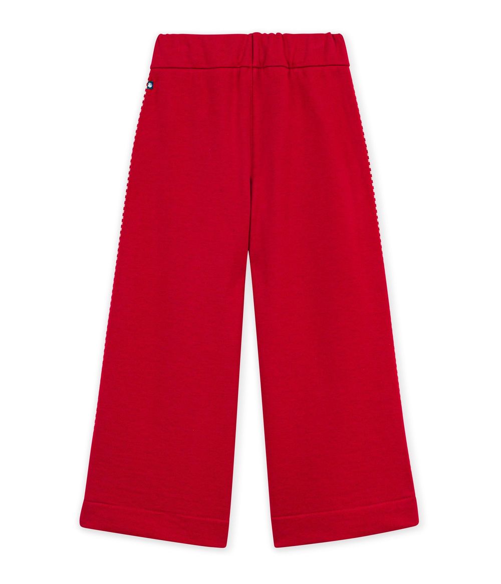 Petit Bateau - Girl's Wide-Leg Jogging Bottoms - Chili