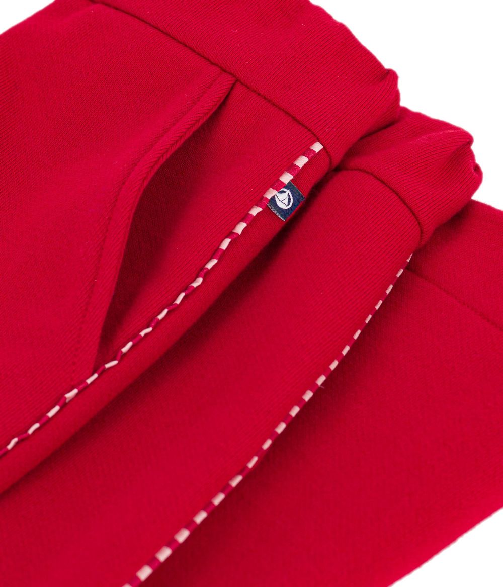 Petit Bateau - Girl's Wide-Leg Jogging Bottoms - Chili
