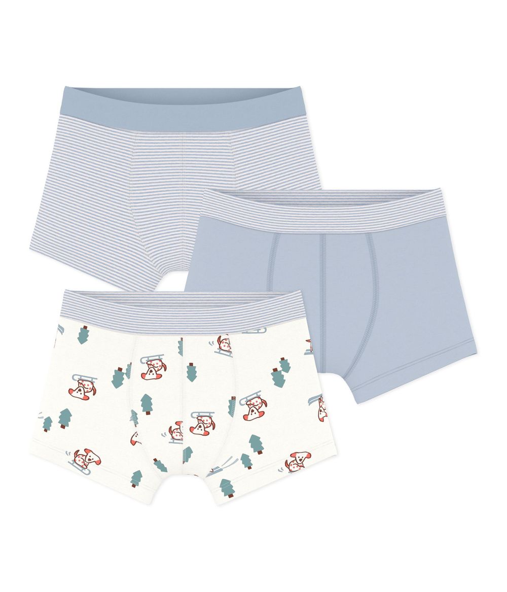 Petit Bateau - 3pc-Set - Boys Printed Covered Waistbands Boxer - Multicolor