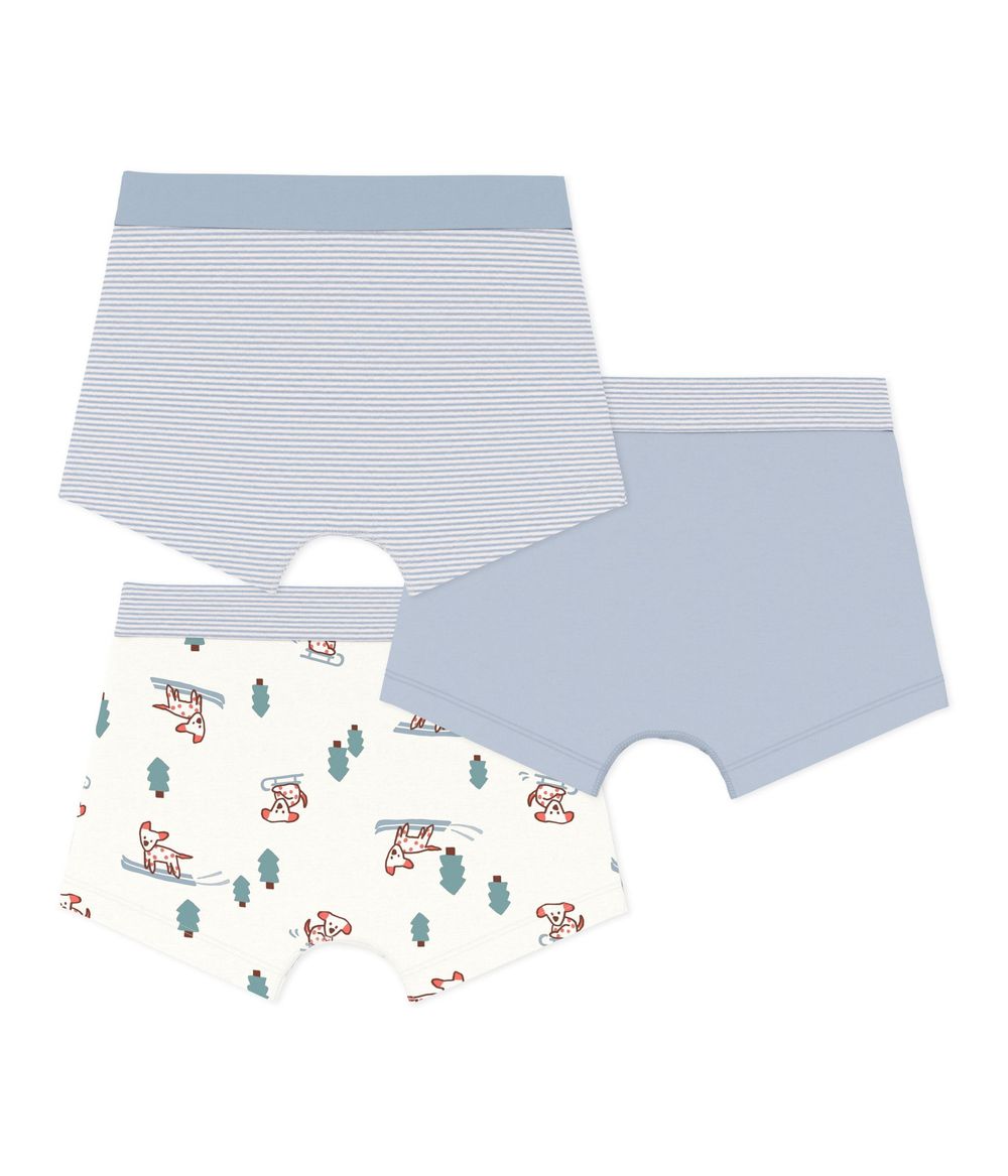 Petit Bateau - 3pc-Set - Boys Printed Covered Waistbands Boxer - Multicolor