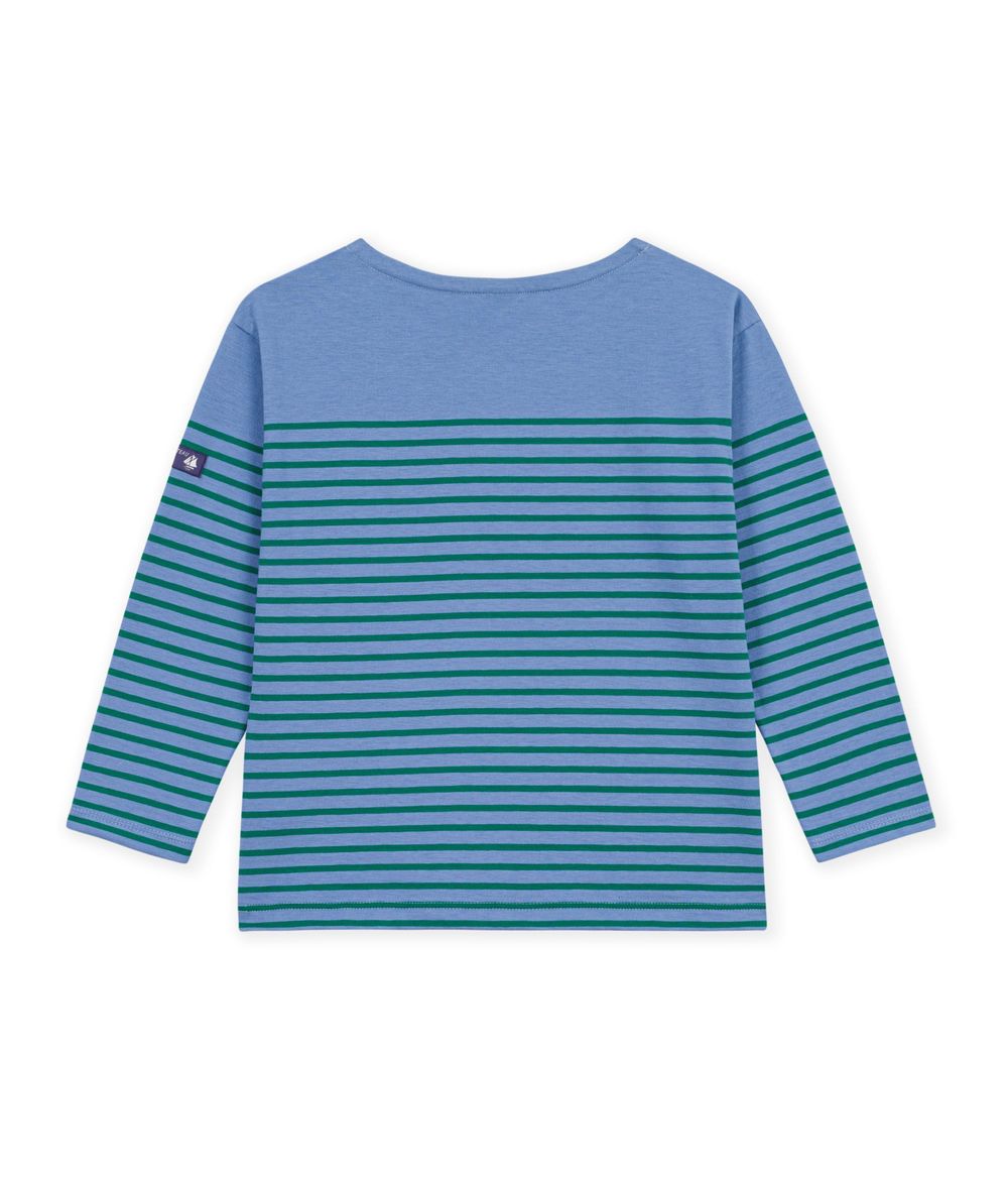 Petit Bateau - Boy's Long Sleeves Breton Top - Riviera/Evergreen