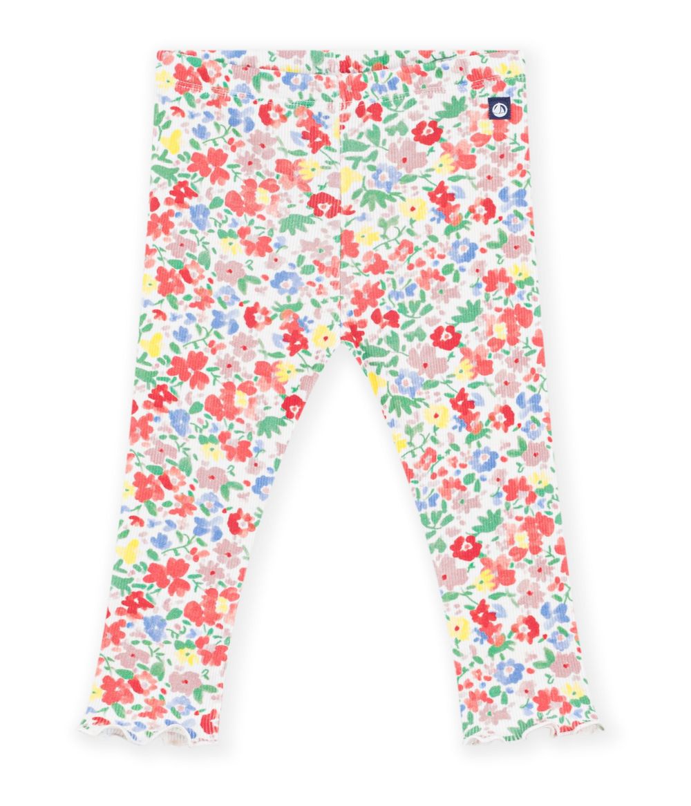 Petit Bateau - Floral Printed Cotton Leggings - Multicolor