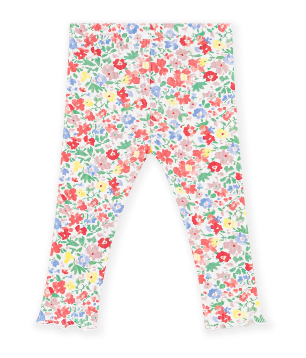 Petit Bateau - Floral Printed Cotton Leggings - Multicolor
