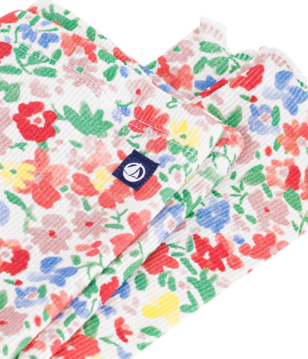 Petit Bateau - Floral Printed Cotton Leggings - Multicolor