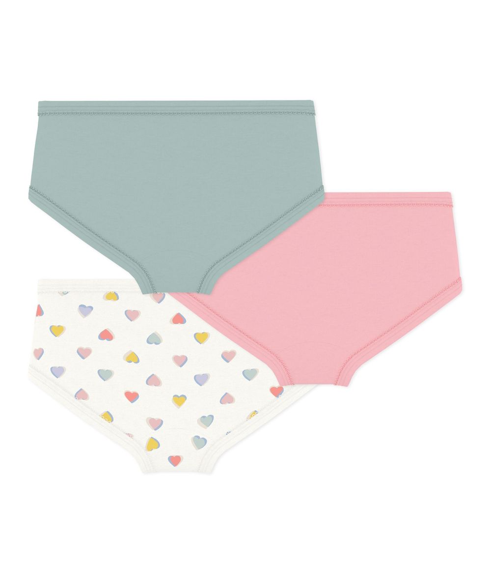 Petit Bateau - 3pc-Set - Girls Cotton High-Waist Underpants - Multicolor