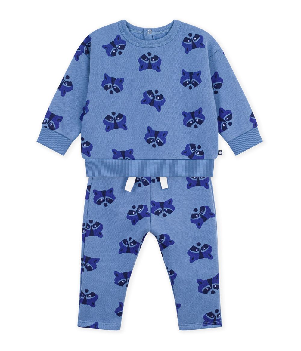Petit Bateau - 2pc-Set - Animal Printed Sweatshirt & Trousers - Multicolor
