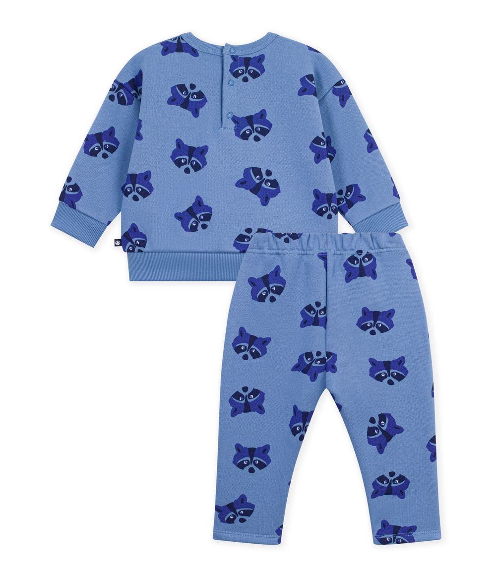 Petit Bateau - 2pc-Set - Animal Printed Sweatshirt & Trousers - Multicolor
