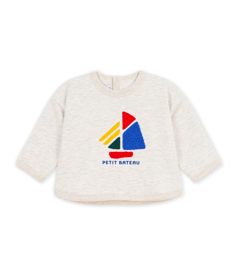 Petit Bateau - Boat Design Cotton Sweatshirt - Montelimar Chine
