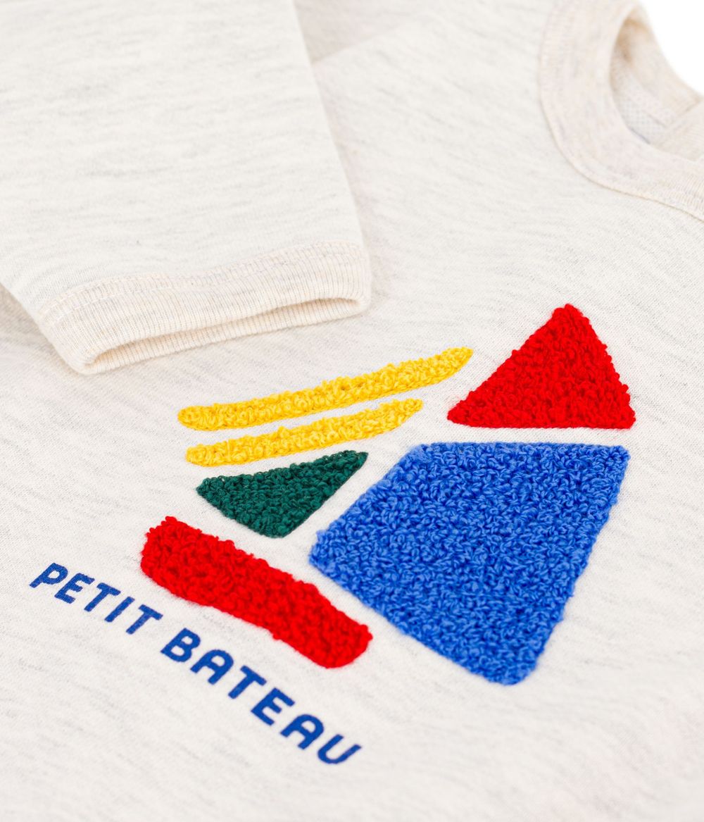 Petit Bateau - Boat Design Cotton Sweatshirt - Montelimar Chine