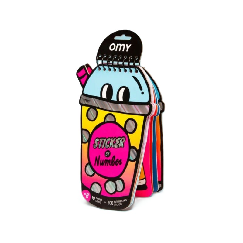 Omy - Sticker By Number Notebook - Bubble Tea - 200 Pcs