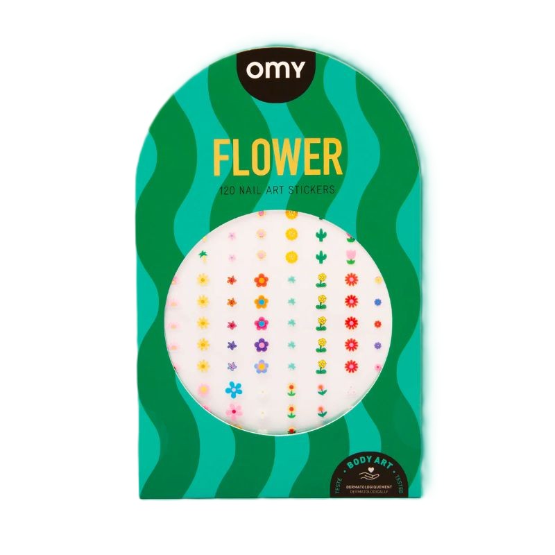 Omy - Nail Art Stickers - Flower - 120 Pcs