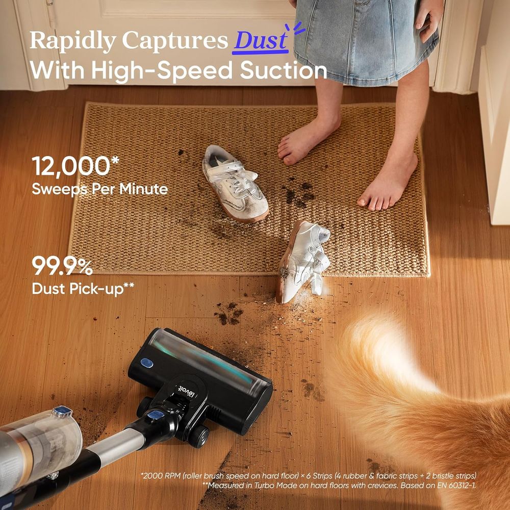 Levoit - Cordless Vacuum Cleaner With HEPA Filter LVAC-300 - Black/Silver