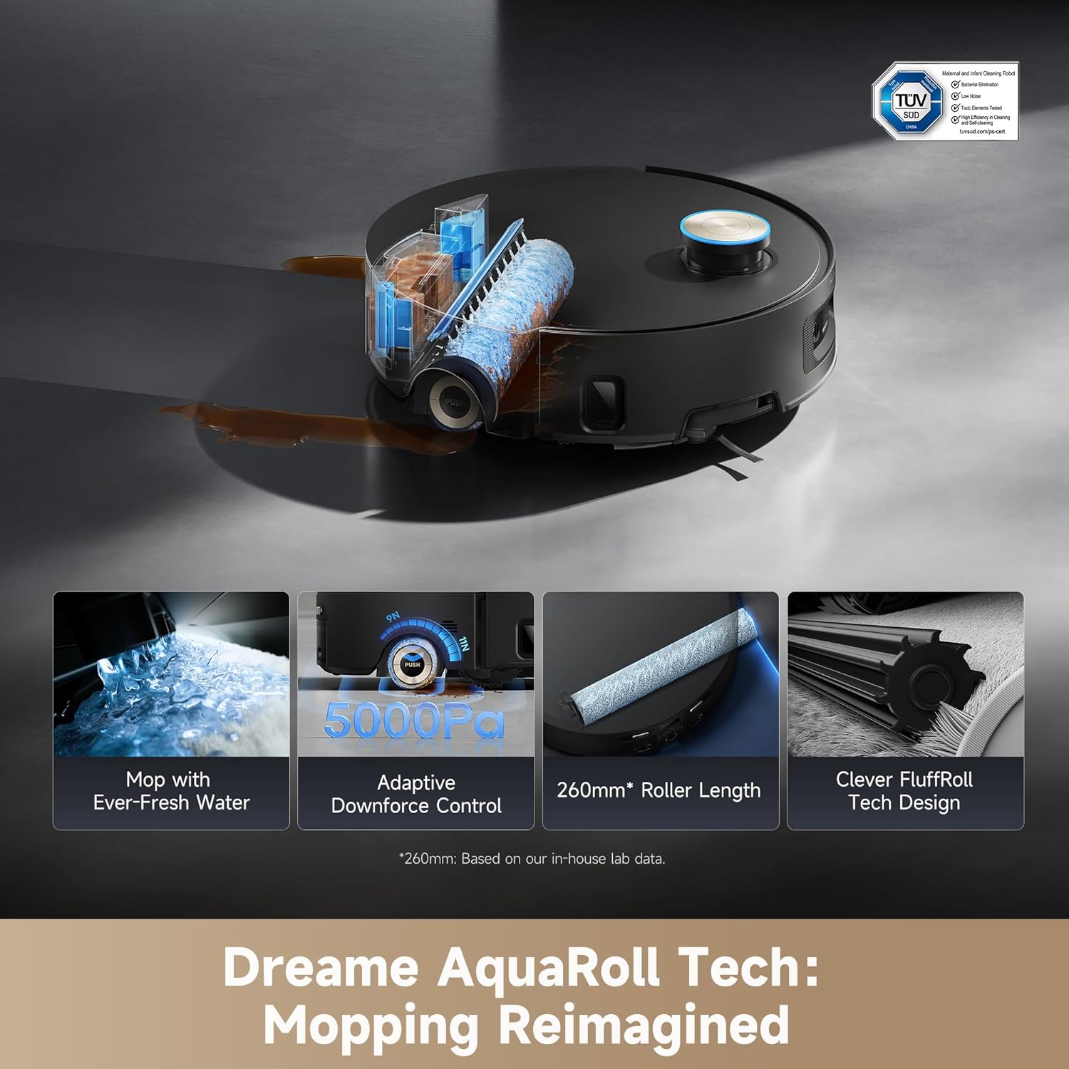 Dreame - Aqua10 Ultra Roller Robot Vacuum Cleaner