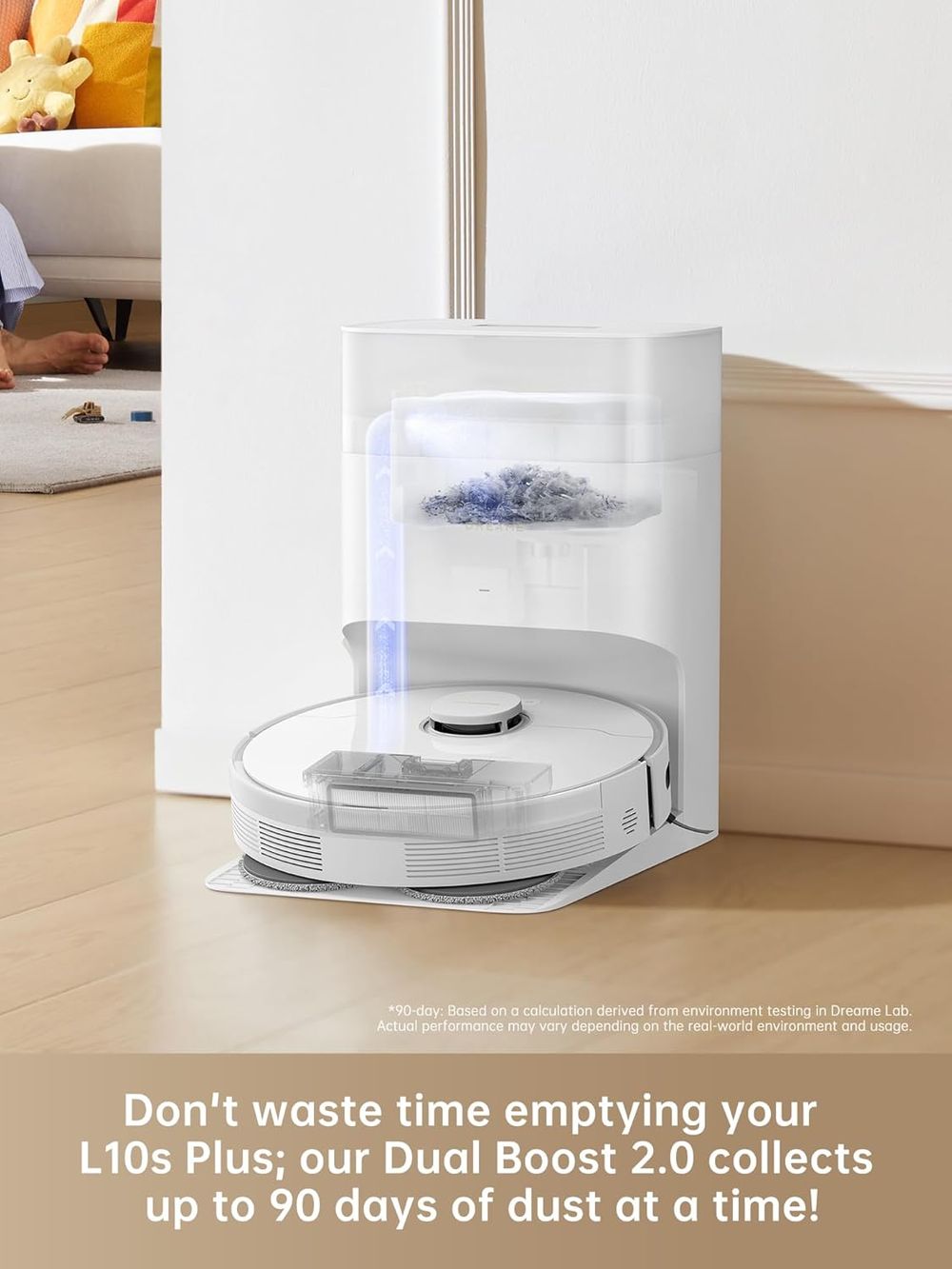 Dreame - L10s Plus Robot Vacuum Cleaner - White