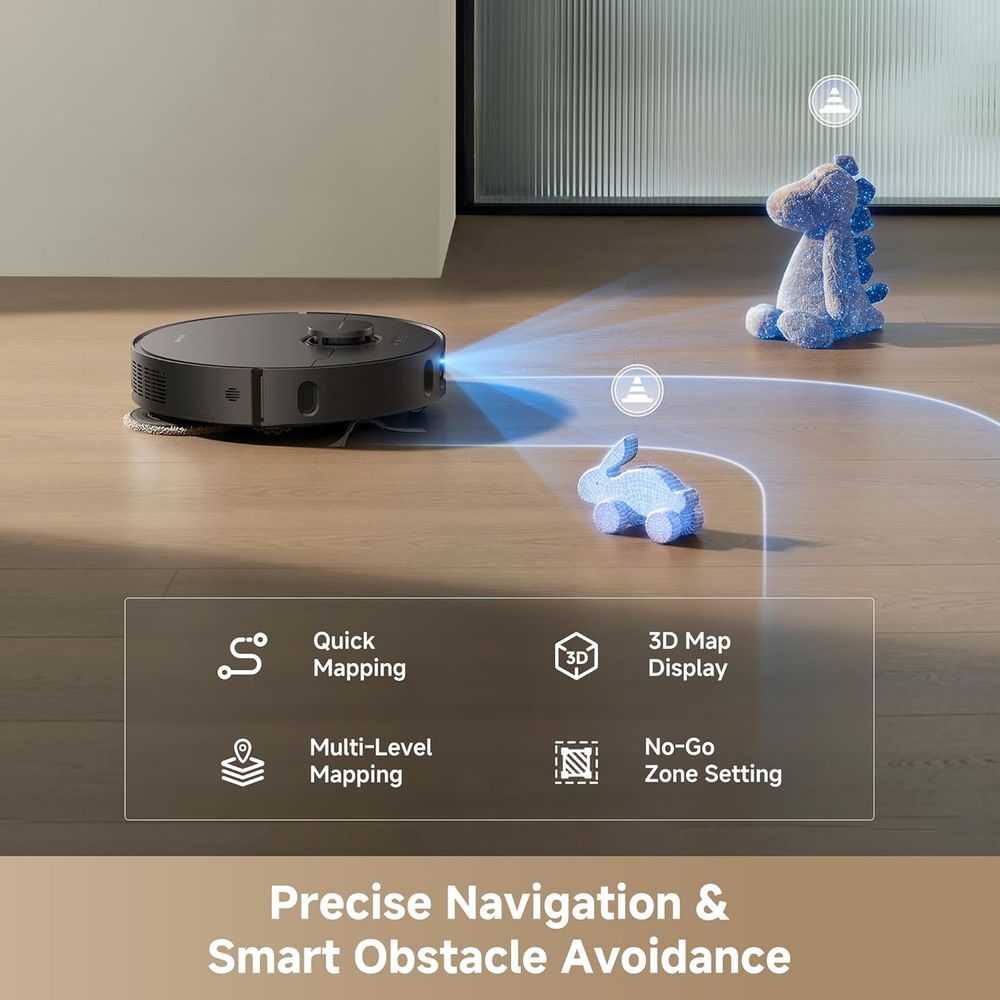 Dreame - D30 Ultra Robot Vacuum And Mop - Black