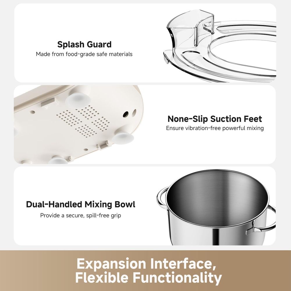 Dreame - MX60 Bioknead Electric Stand Mixer - Cream
