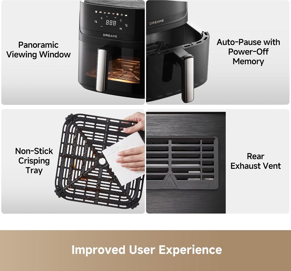 Dreame - Play AF10 Pro Air Fryer - Black