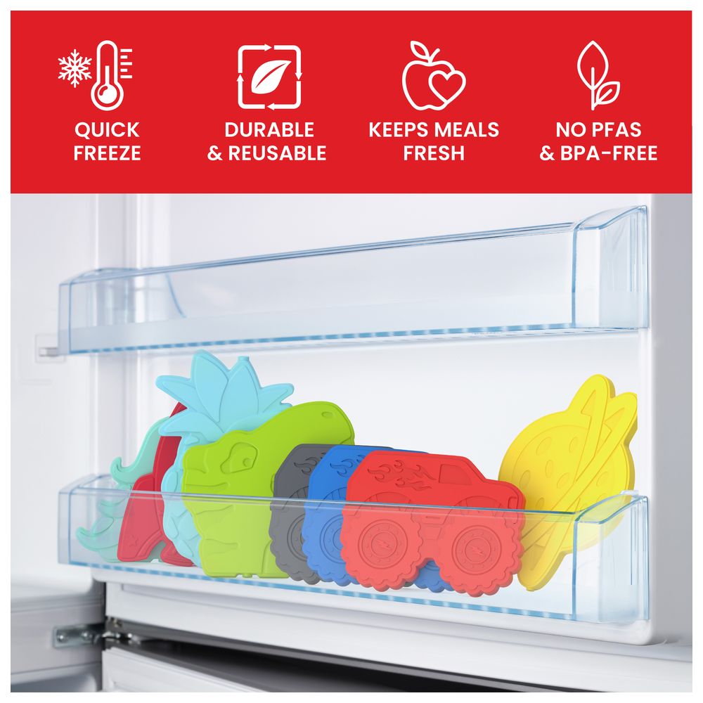 Bentgo - Buddies Reusable Ice Pack - Truck - 4 Pcs