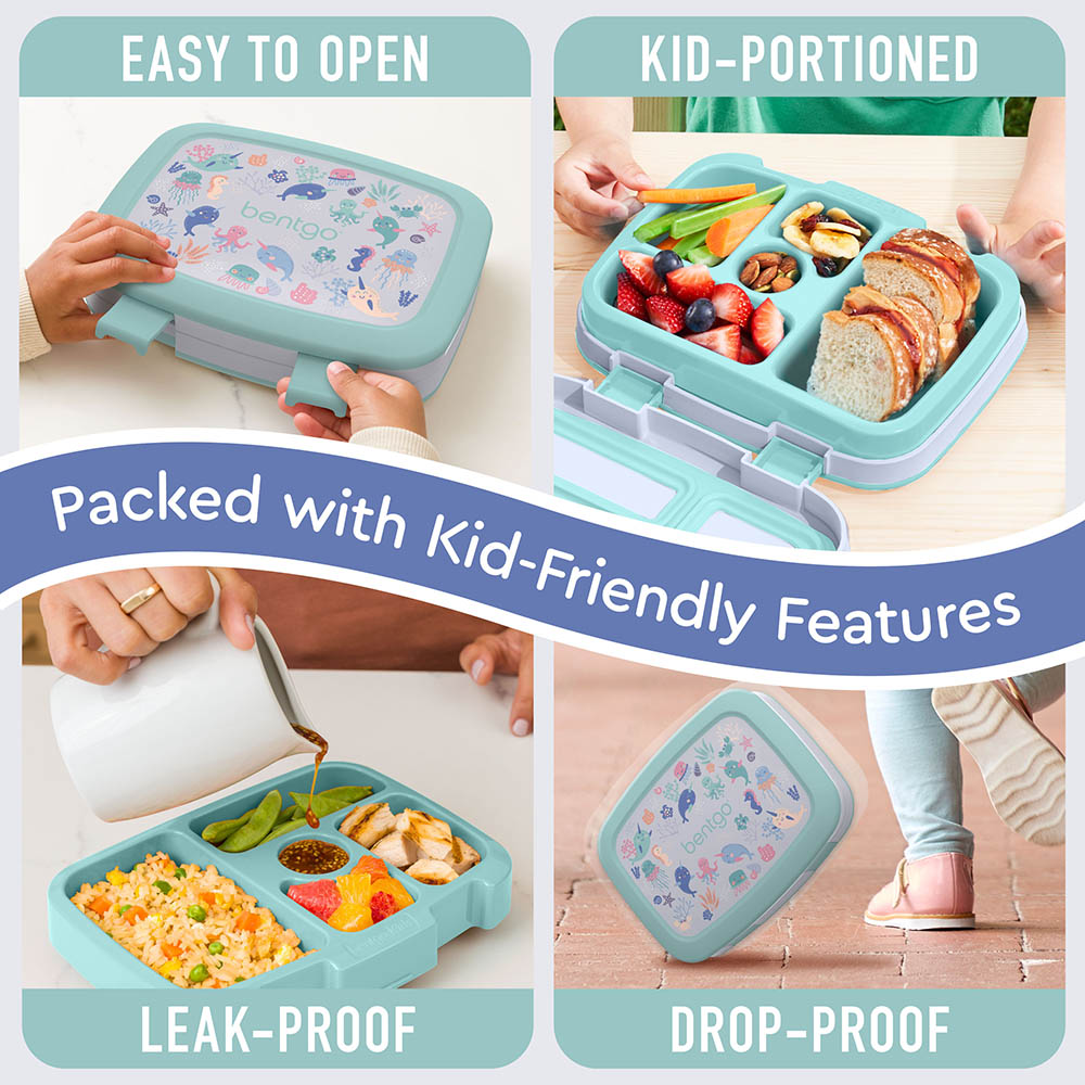 Bentgo - Kids Prints 5 Compartment Lunchbox - Sea Life