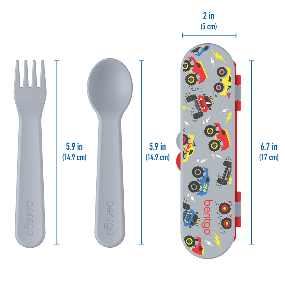 Bentgo - Kids Utensils Set - Trucks - 3pcs