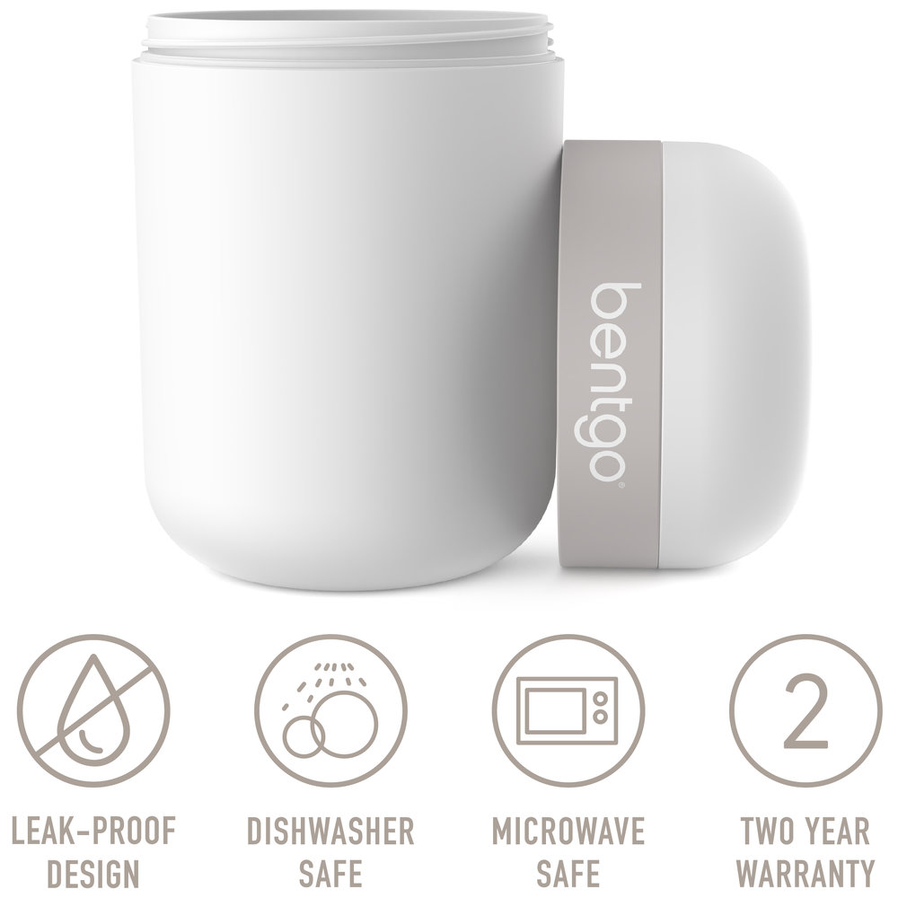 Bentgo - 2 Compartment Snack Cup - White