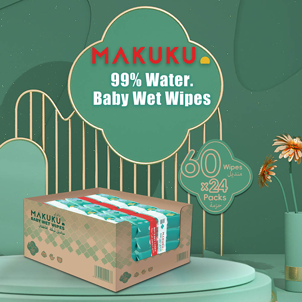 Makuku - Baby Water Wipes - Pack of 24 - 1440 Wipes