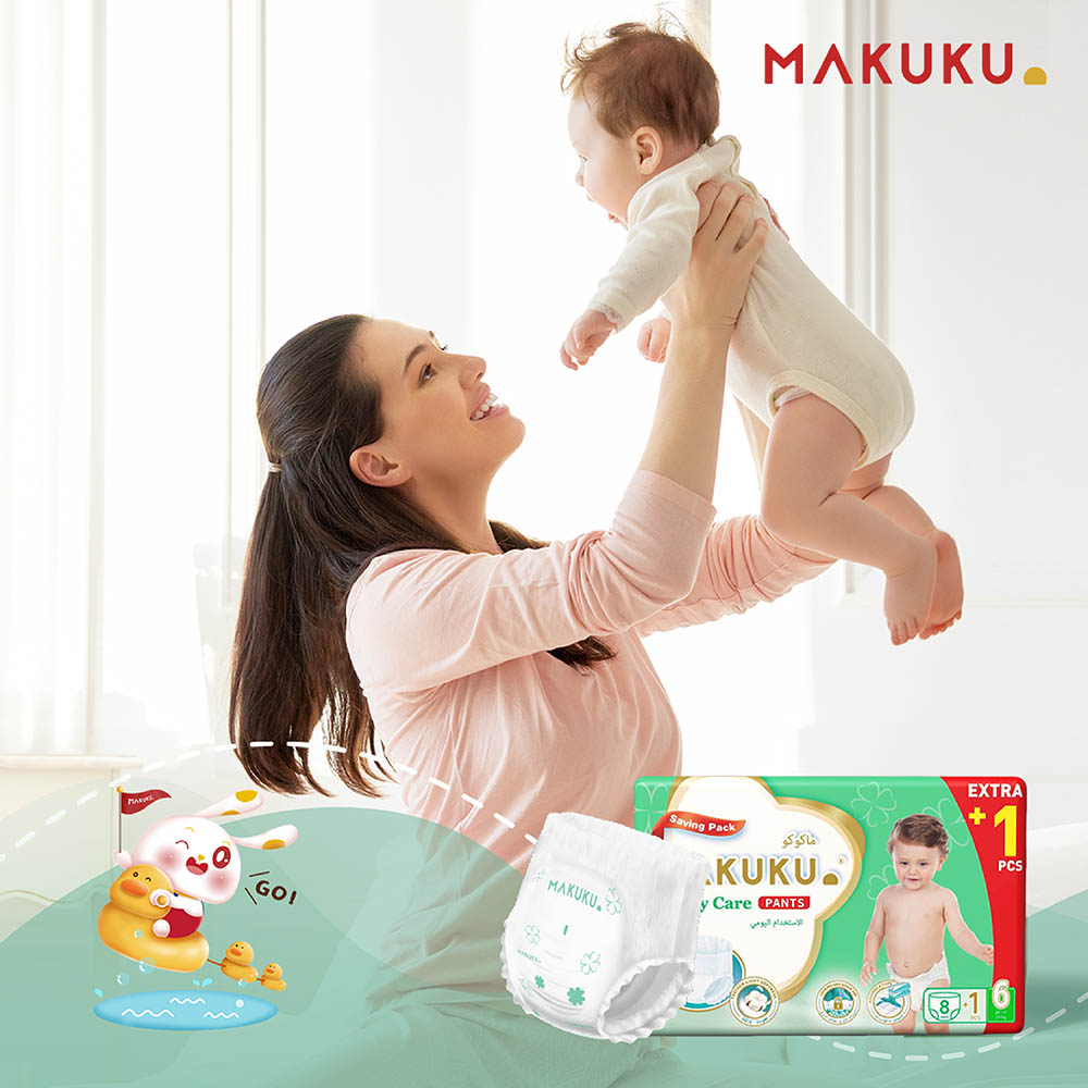 Makuku - Daily Care Diaper Pants - Savings Pack - Size 6 - 15+ kg - Pack of 16 - 144 Count