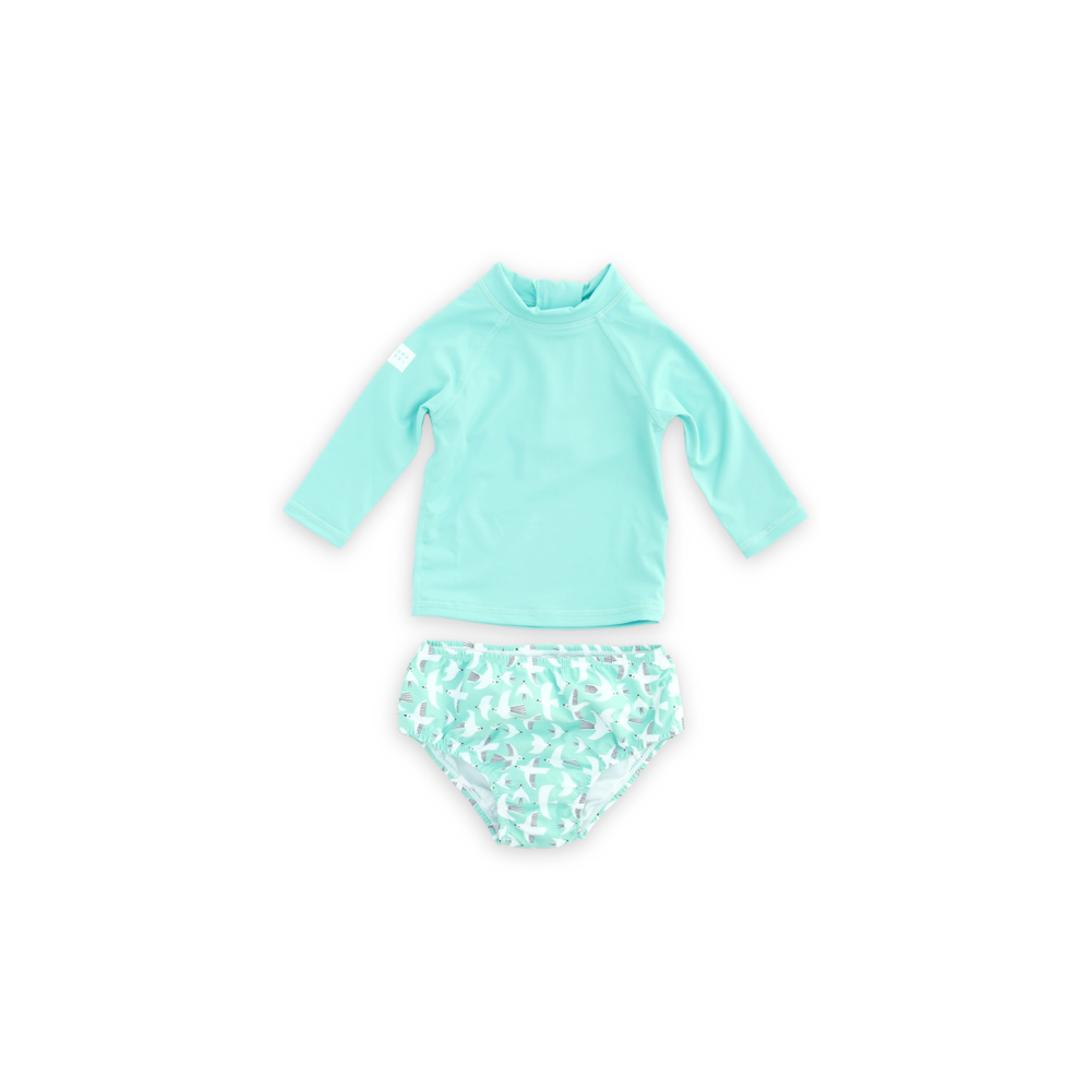 Badawii Beachwear Baby's Swim T-Shirt & Diapers Seagul Breeze - 2 Pcs