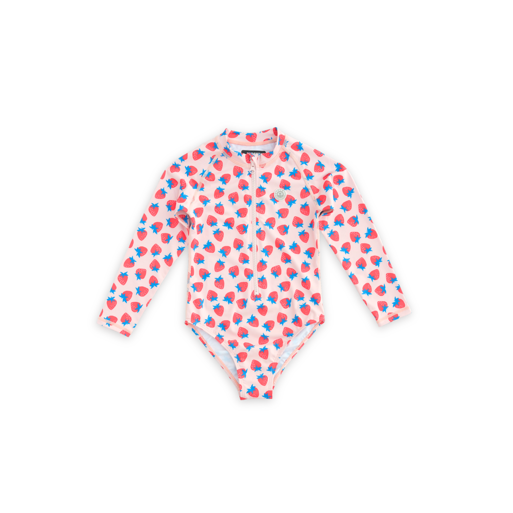 Badawii Beachwear Girl's Long Sleeves Dolce Fragola Swimsuit