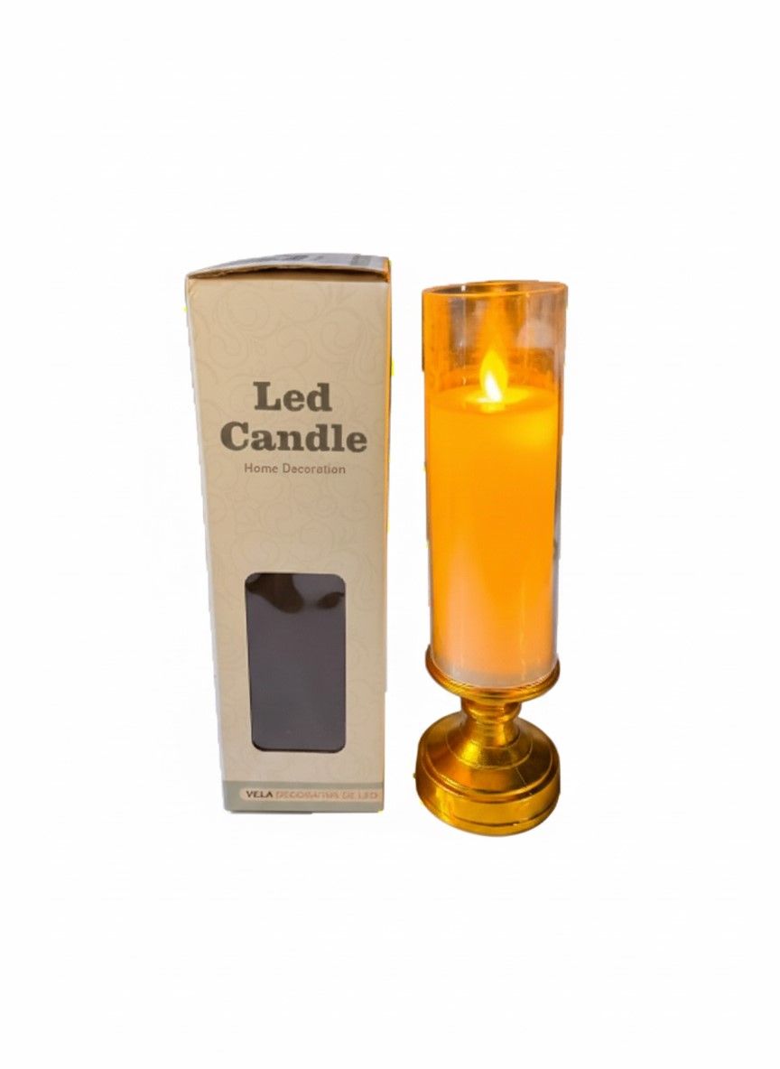 مايندست - شمعة LED مع حامل - ذهبي
