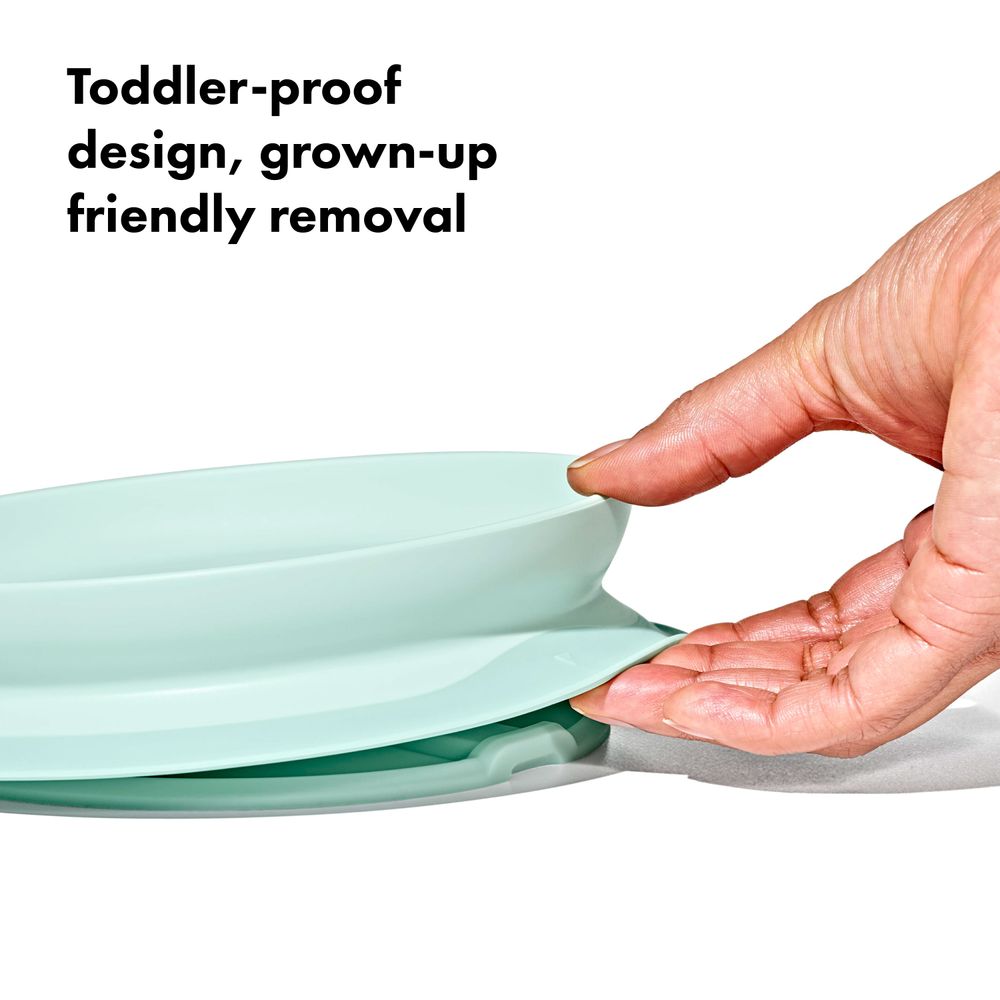 Oxo-Tot Stick And Stay Suction Plate - Opal