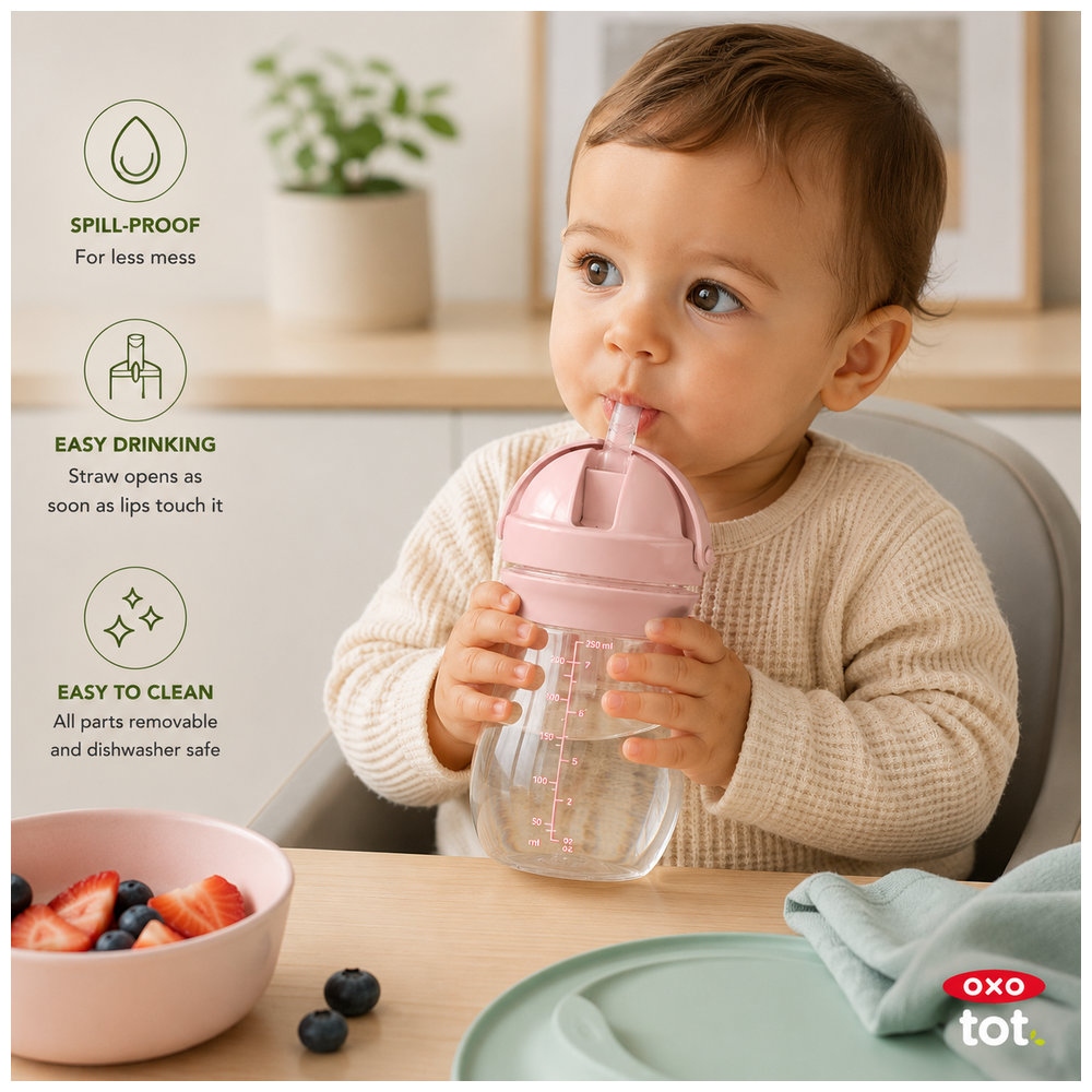 Oxo - Tot - Transitions Straw Cup - Blossom - 266ml