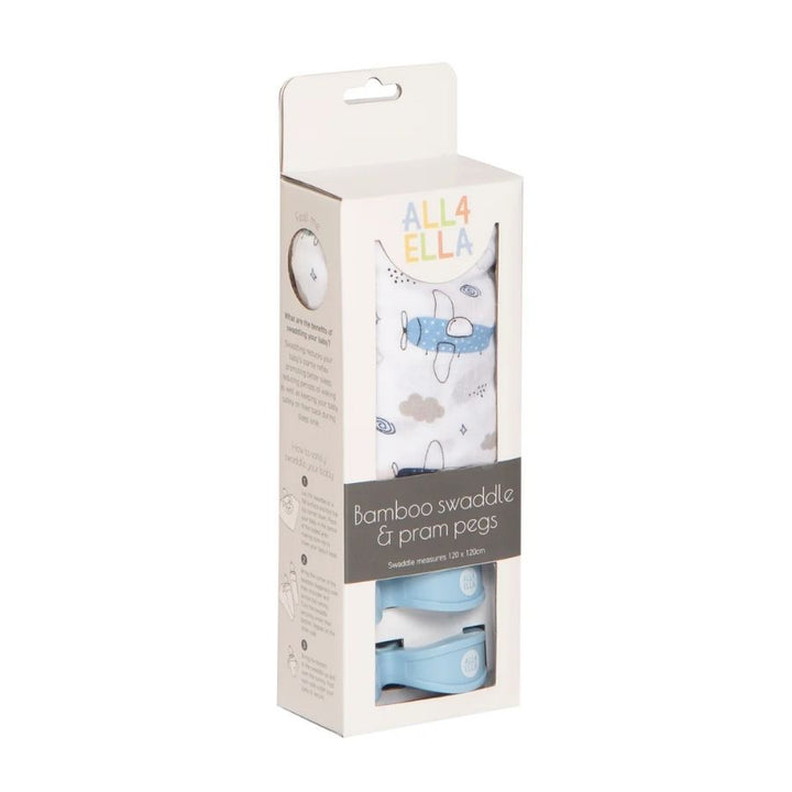 All4Ella - Bamboo and 2 Pram Peg Box Set - Planes