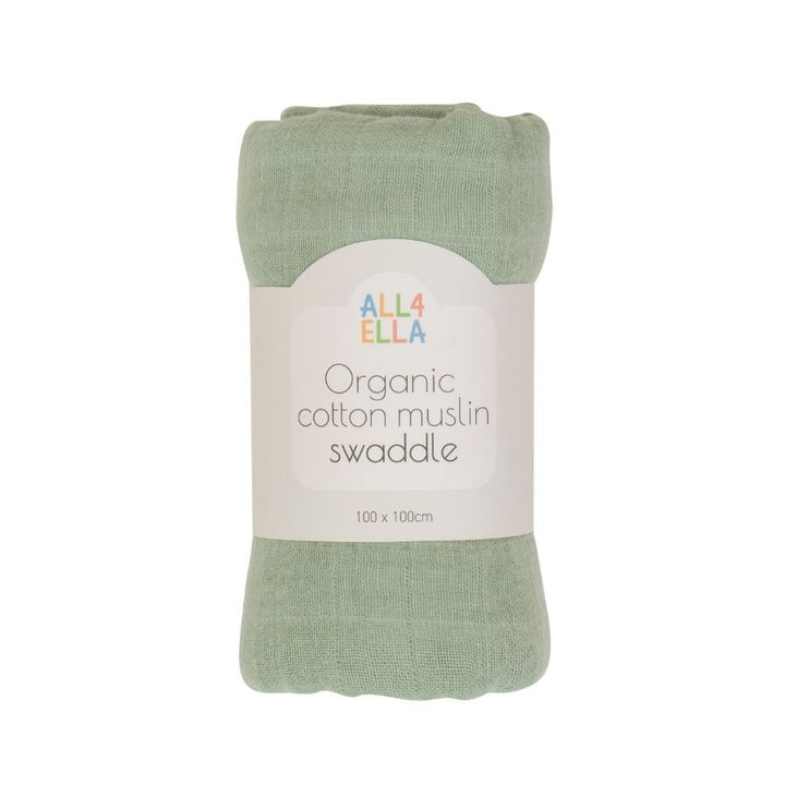 All4ella - Muslin Swaddle - Sage