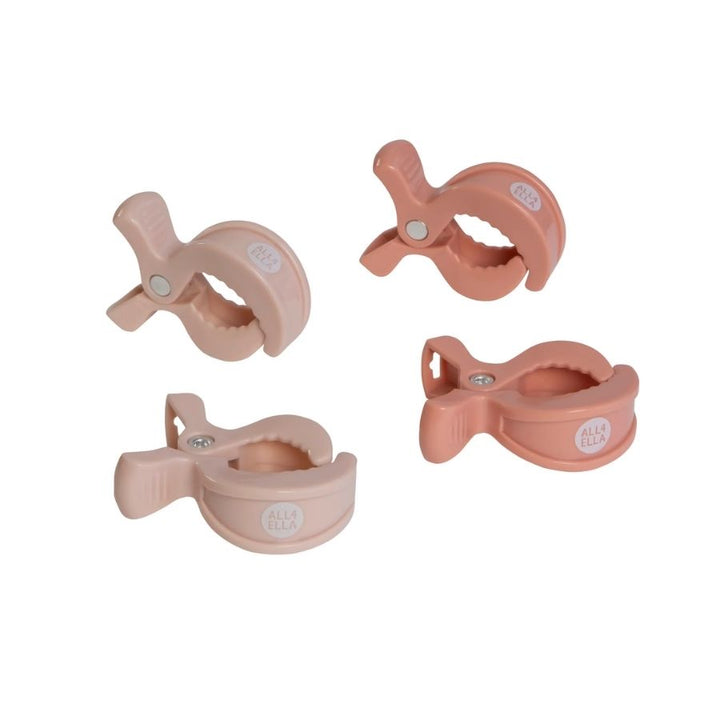 All4Ella - Pram Pegs Only - Cream/Peach - 4 Pcs