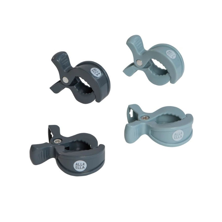 All4Ella - Pram Pegs Only - Steel Blue/Charcoal - 4 Pcs