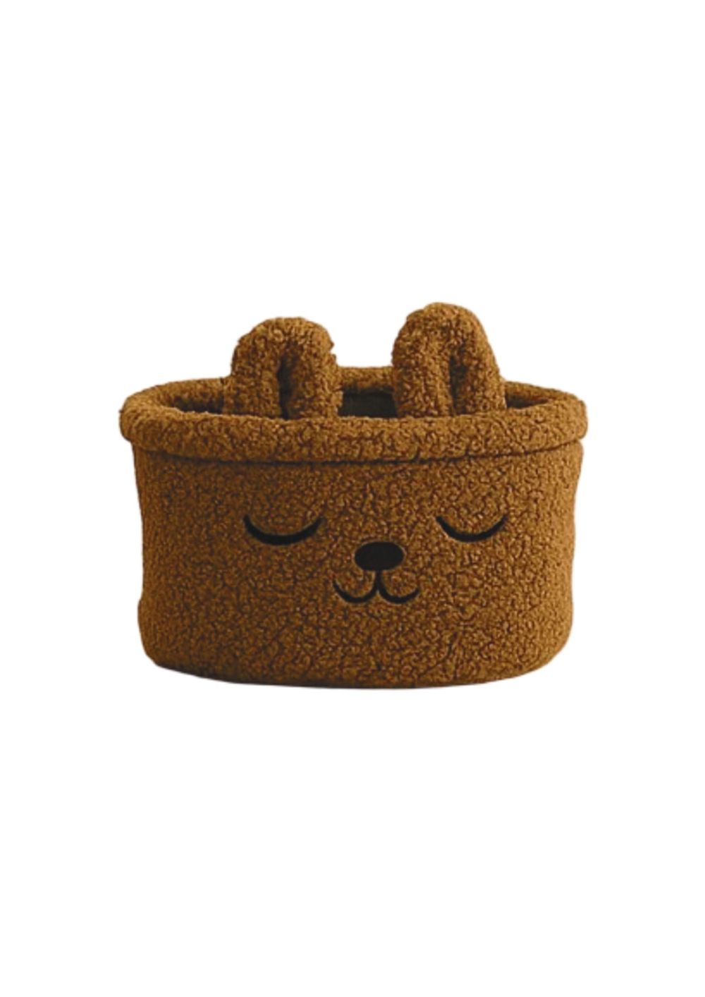 Kinder Valley - Bear Sherpa Storage Tub - Brown