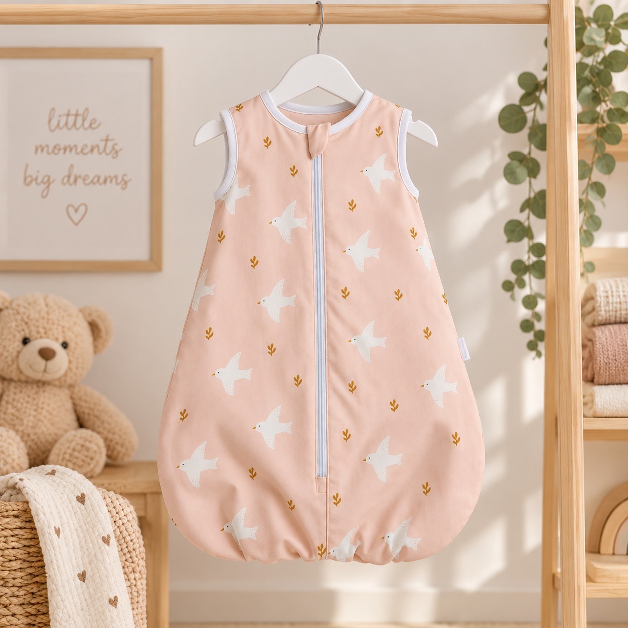 Kinder Valley - Cotton Sleeping Bag - Peach