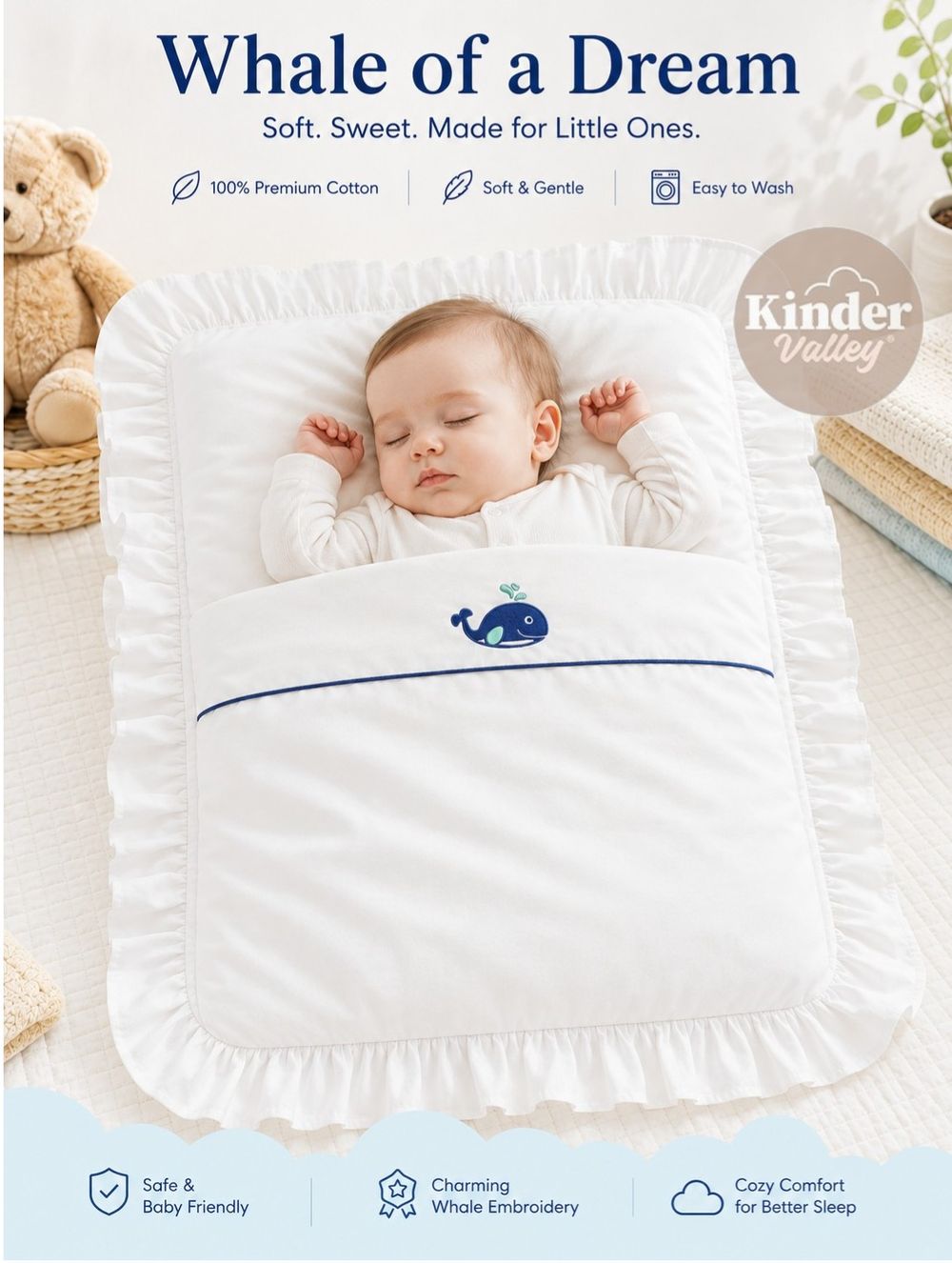 Kinder Valley - Whale Of Dream Sleeping Bag - White