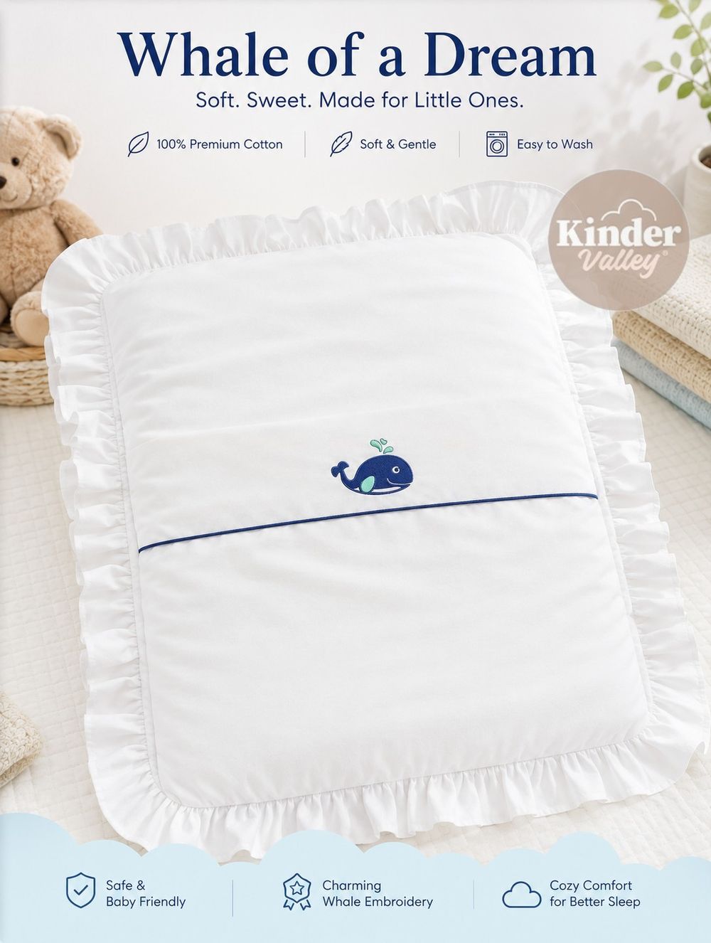 Kinder Valley - Whale Of Dream Sleeping Bag - White