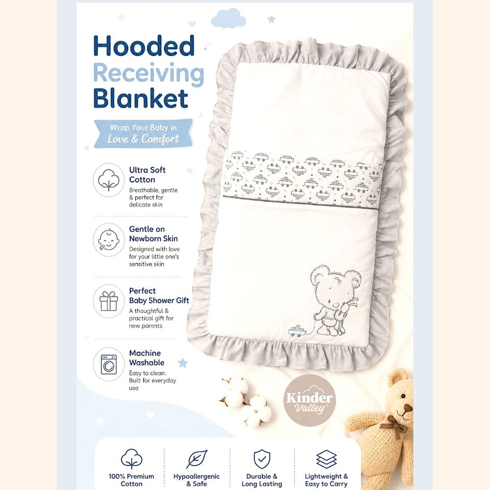 Kinder Valley - Barney Bear Sleeping Bag - White