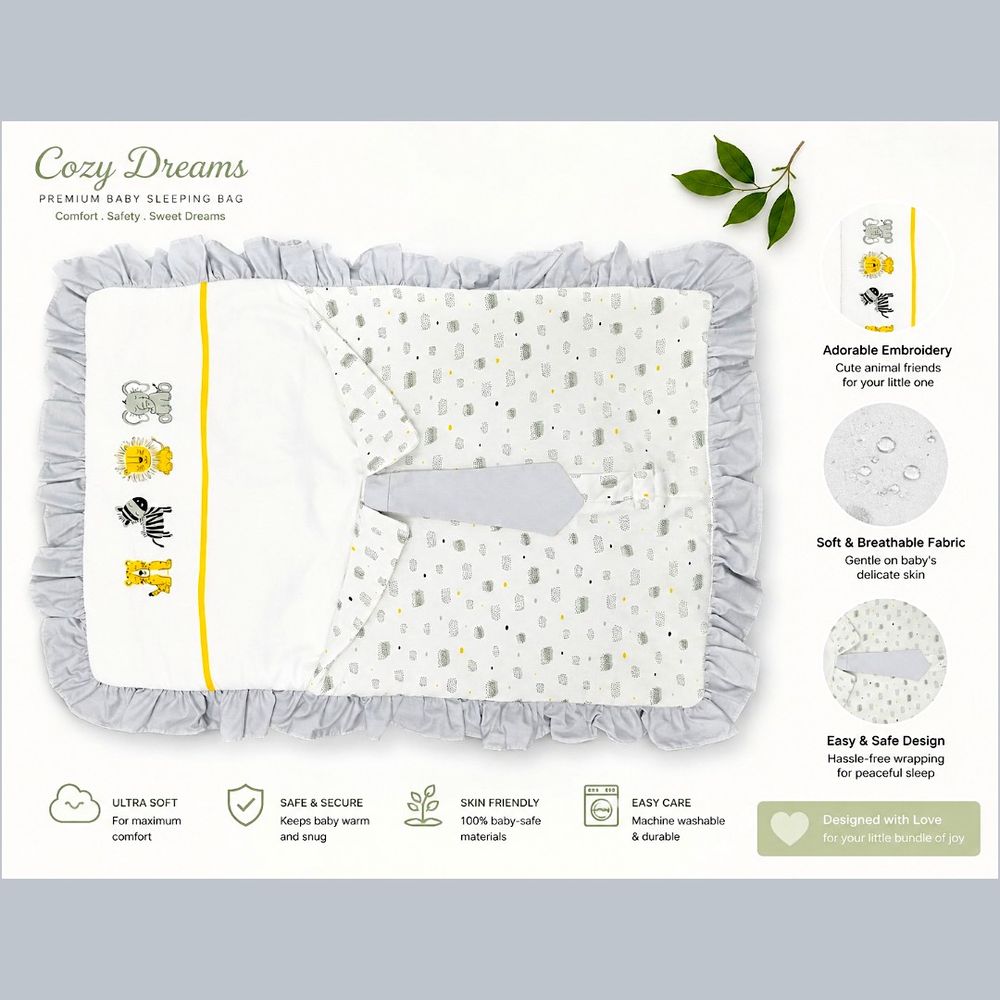 Kinder Valley - Safari And Friends Sleeping Bag - White