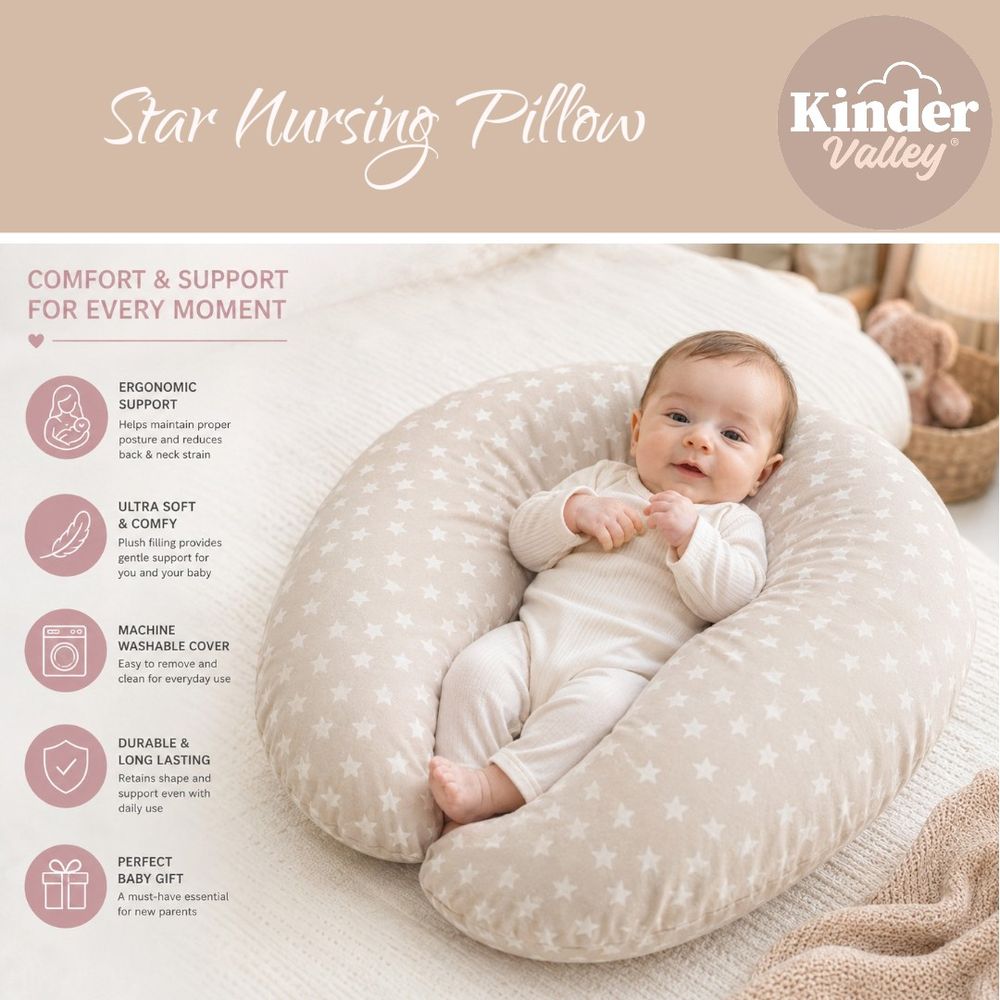 Kinder Valley - Twinkle Little Star Nursing Pillow - Beige