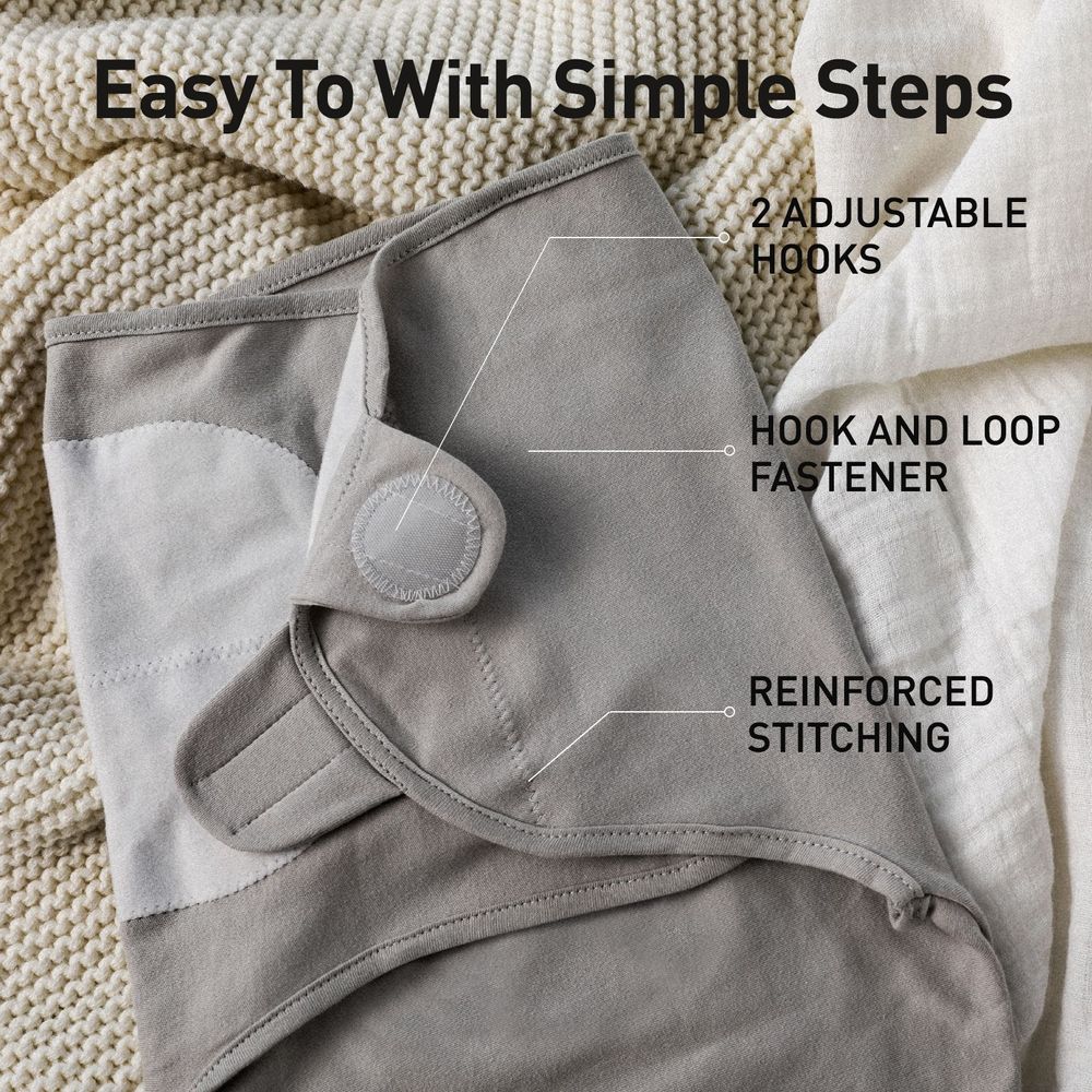 Kinder Valley - Cotton Swaddles Wrap And Headcover - 3 Pc Set