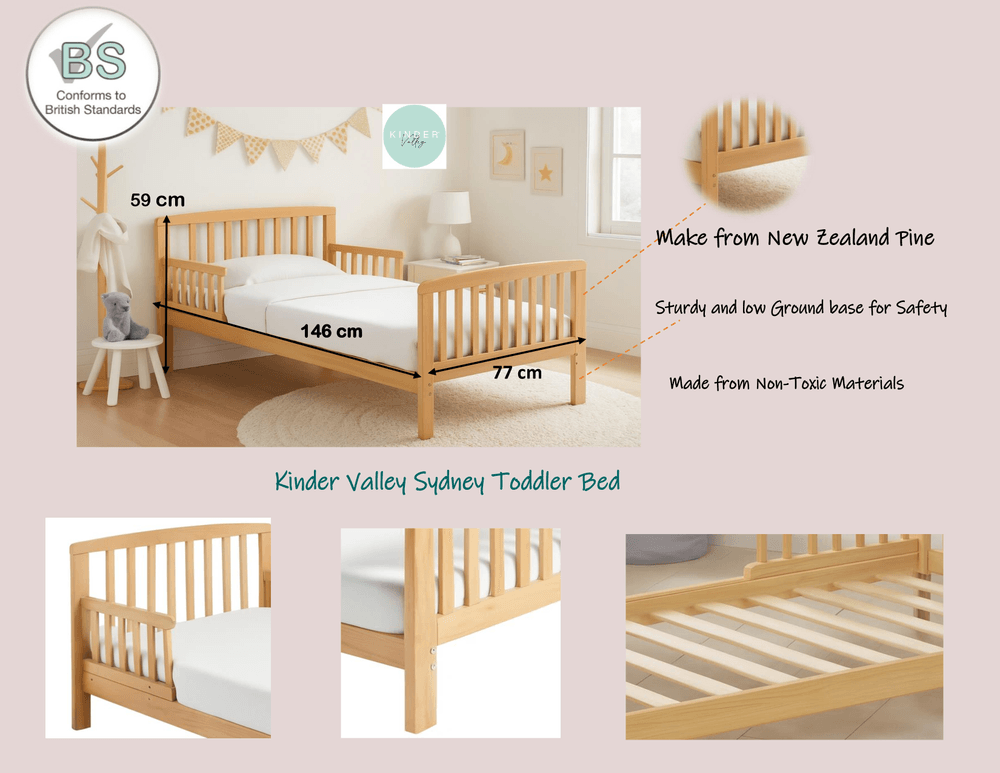Kinder Valley - Sydney Toddler Bed - New Zealand Pine