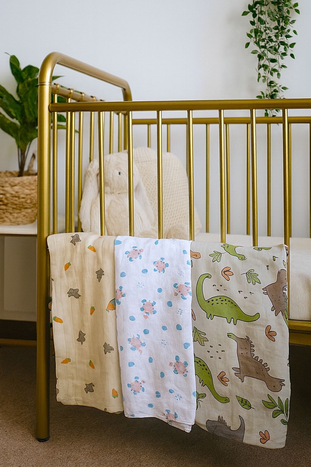 Kinder Valley Muslin Cotton Swaddle - Pack of 3 - Multicolor