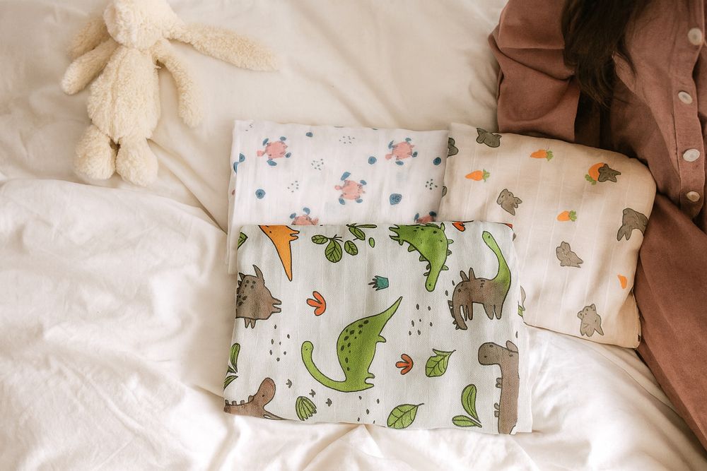 Kinder Valley Muslin Cotton Swaddle - Pack of 3 - Multicolor